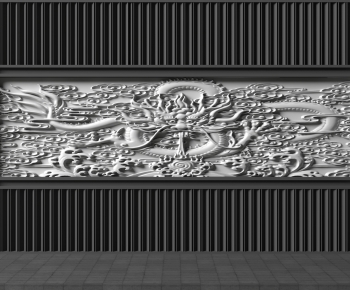 New Chinese Style TV Wall-ID:273552895