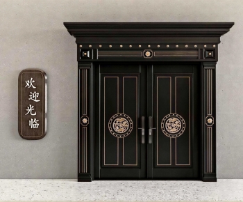 New Chinese Style Entrance Door-ID:703289999