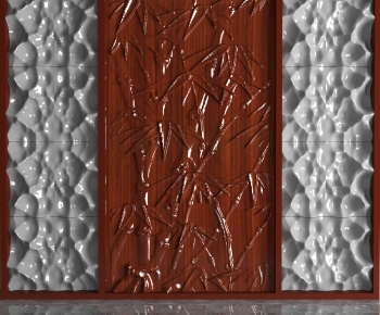 New Chinese Style TV Wall-ID:122303969