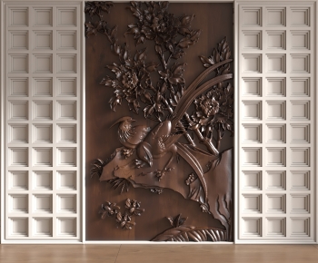 New Chinese Style TV Wall-ID:142033103