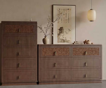 New Chinese Style Side Cabinet-ID:746483096