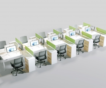 Modern Office Desk And Chair-ID:625879862