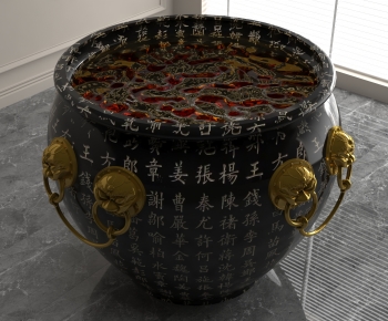 New Chinese Style Fish Tank-ID:428340479