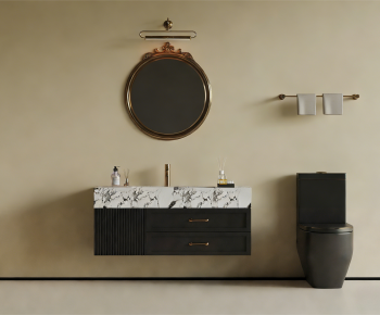 French Style Bathroom Cabinet-ID:508152966