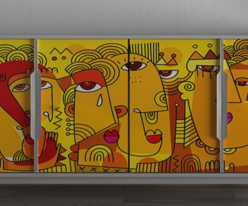 Modern Side Cabinet-ID:801788097