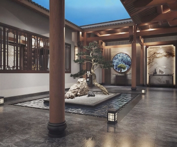 New Chinese Style Courtyard/landscape-ID:588210117
