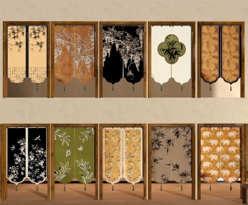 New Chinese Style Door Curtain-ID:954859373