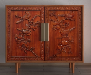 Chinese Style Side Cabinet-ID:671358112