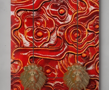 New Chinese Style TV Wall-ID:529036052