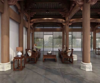 Chinese Style Exhibition Hall-ID:574590921