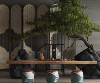 New Chinese Style Tea Tables And Chairs-ID:566025021