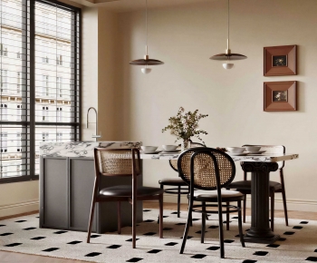 French Style Dining Table And Chairs-ID:808623087