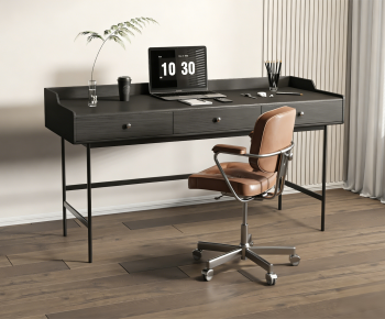 Modern Computer Desk And Chair-ID:711679526