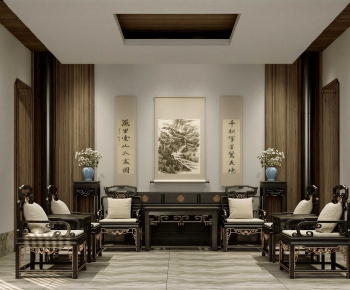 Chinese Style A Living Room-ID:390124084
