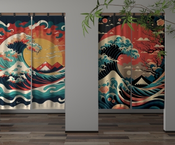 Japanese Style Door Curtain-ID:835820916