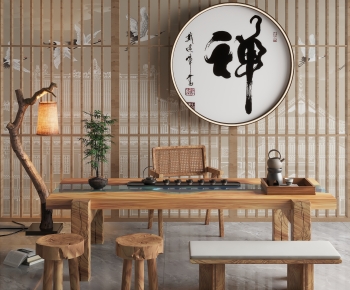 New Chinese Style Tea Tables And Chairs-ID:846663006