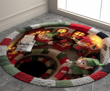 Modern Circular Carpet-ID:948223117