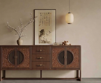 New Chinese Style Side Cabinet-ID:563823945