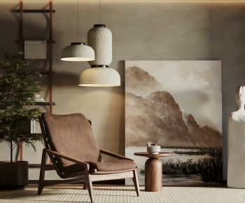 Wabi-sabi Style Lounge Chair-ID:783139944