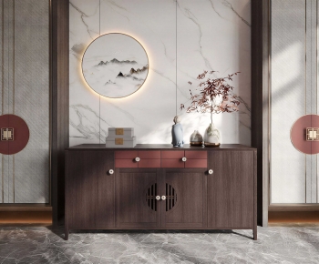 New Chinese Style Entrance Cabinet-ID:935204988