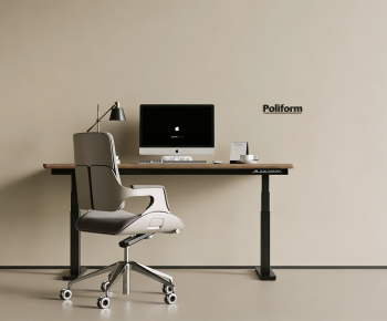 Modern Computer Desk And Chair-ID:428560973