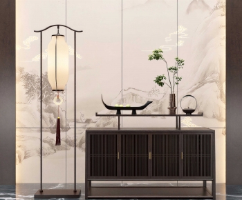 New Chinese Style Entrance Cabinet-ID:241518976