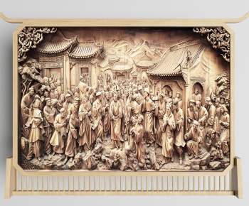 New Chinese Style Wooden Screen Partition-ID:907139066