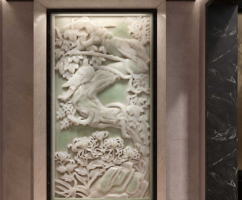 New Chinese Style TV Wall-ID:816659916