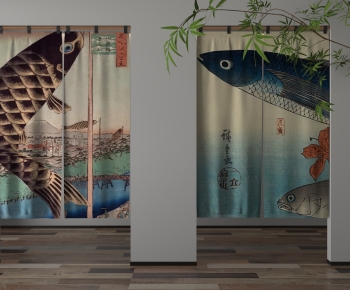 Japanese Style Door Curtain-ID:962358003
