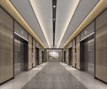 Modern Office Elevator Hall-ID:932319221