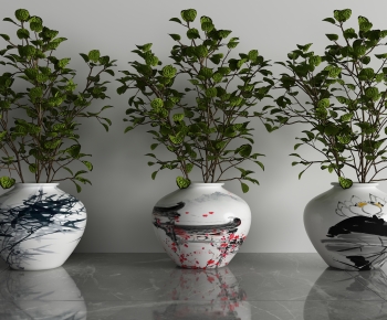 New Chinese Style Ground Green Plant Potted Plants-ID:969289068