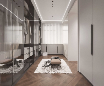 Modern Clothes Storage Area-ID:627392057