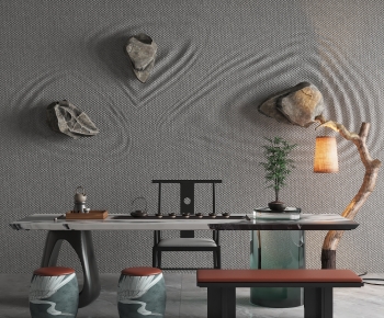 New Chinese Style Tea Tables And Chairs-ID:873089082