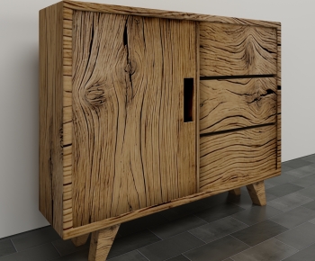 Wabi-sabi Style Side Cabinet-ID:405828008