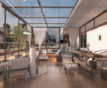 New Chinese Style Glass Sun Room-ID:988574988