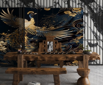 New Chinese Style Tea Tables And Chairs-ID:162072906