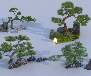 Wabi-sabi Style Rockery Waterscape-ID:432969096