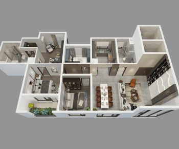 Modern A Bird's-eye View Of Home Decoration-ID:167949282