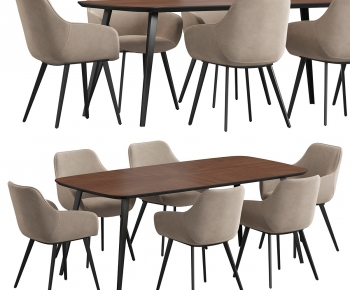 Modern Dining Table And Chairs-ID:706940897