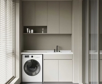 Modern Laundry Cabinet-ID:367749935