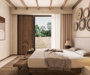 Wabi-sabi Style Bedroom-ID:316970118