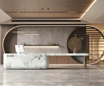 Modern Office Reception Desk-ID:388916026