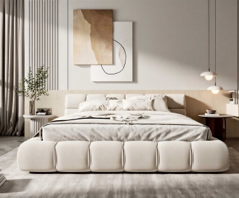 Modern Double Bed-ID:692090992