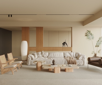 现代中古风客厅-3028592