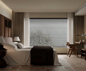 Wabi-sabi Style Bedroom-ID:548827893