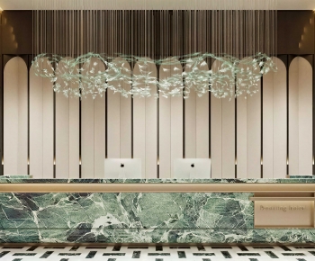 Modern Office Reception Desk-ID:646384955