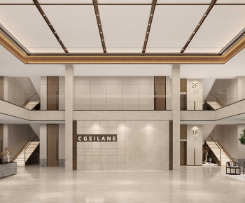 Modern Office Reception Desk-ID:873574972