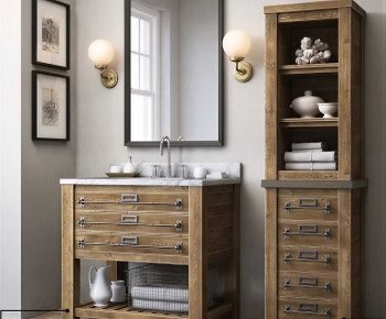 Industrial Style Bathroom Cabinet-ID:993320944