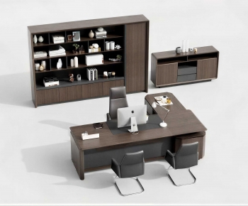 Modern Office Desk And Chair-ID:194762958