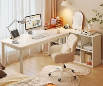 Modern Computer Desk And Chair-ID:700937038